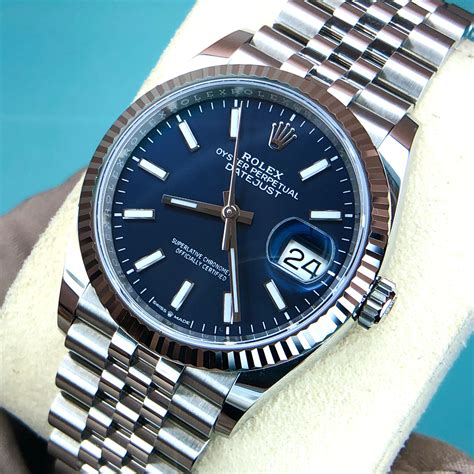 rolex blue date just